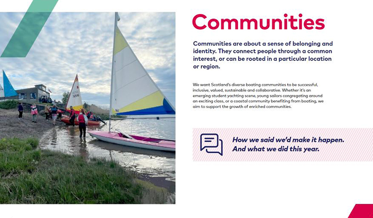 Excepts from the RYA Scotland Impact Report Year 1 People, Places and Communities