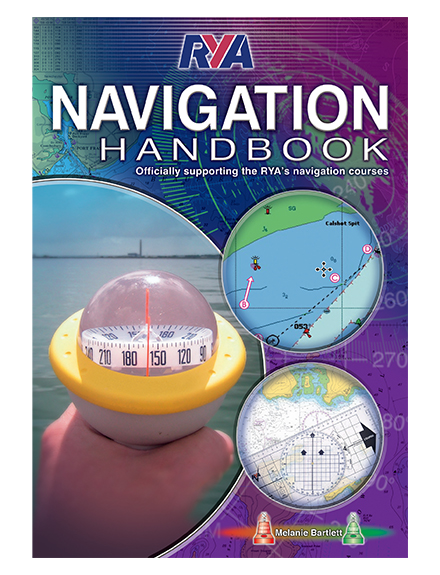 RYA Navigation Handbook cover with images of compass and charts