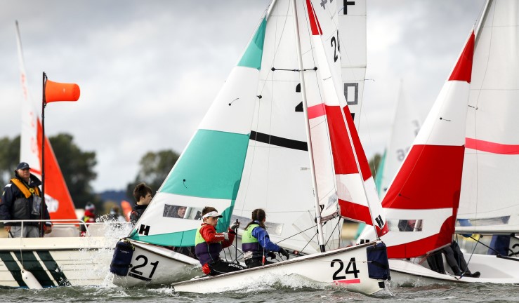 On startline action at the Eric Twiname Team Racing Championships 2019.
