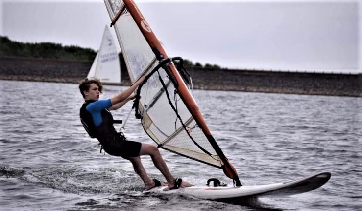 Ethan Weeks enjoying his windsurfing.