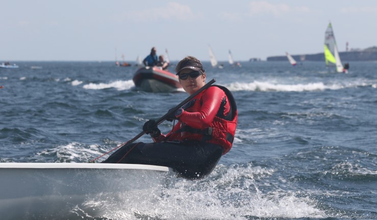 Competitor in North East & Yorkshire Youth Traveller Series on the sea at South Shields SC open.