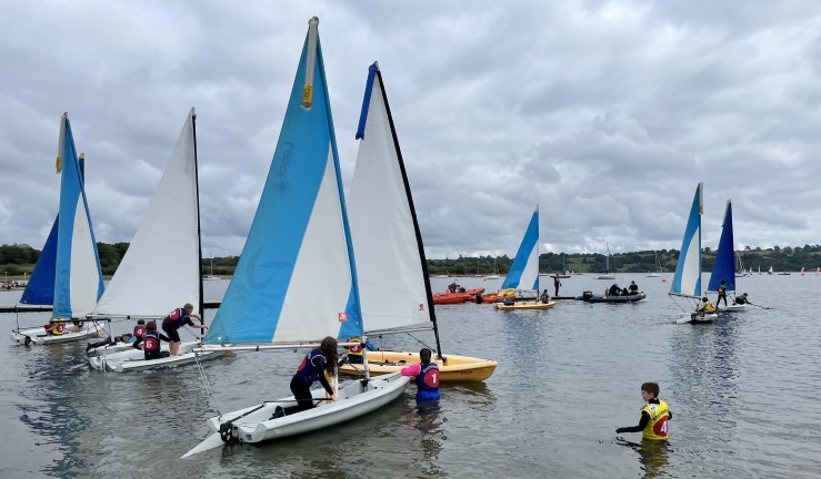 OnBoard fleet launching at the BYS Midlands Junior Championships 2021 at Carsington SC