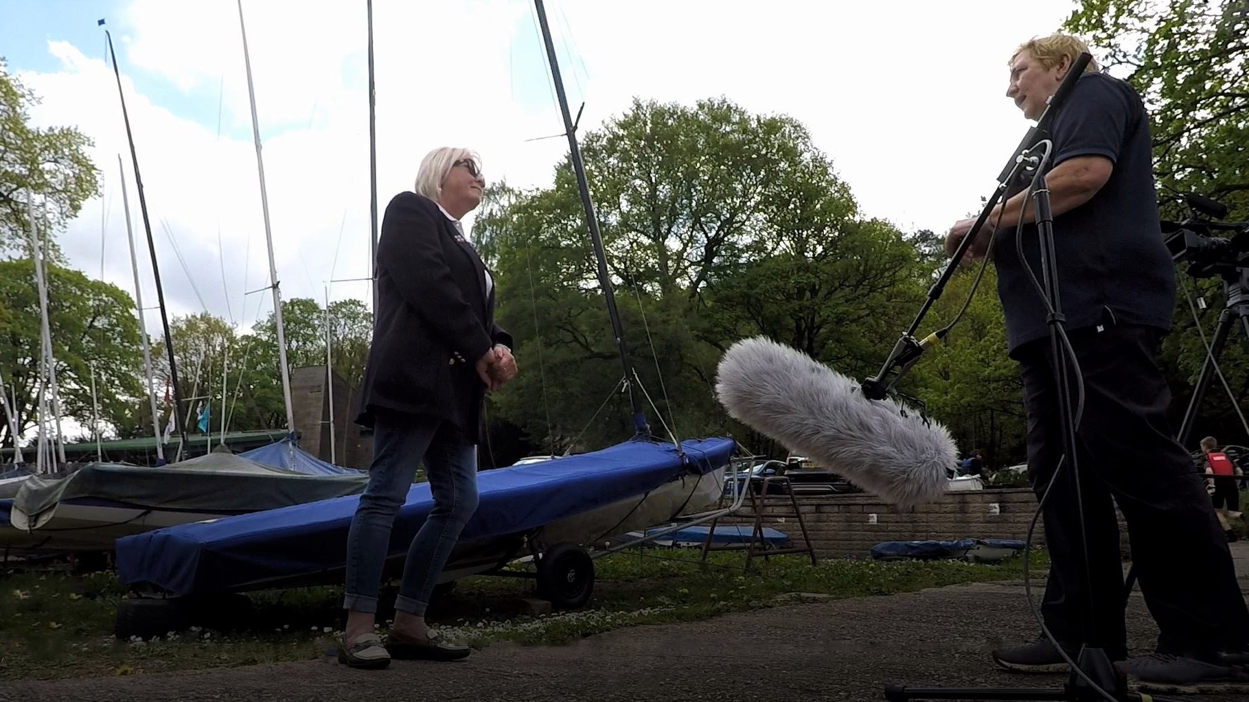 Rudyard Lake SC Commodore Jane Hill is interviewed about the roles of women on the club's management committee by Sailing Development Officer Patricia Ordsmith for Steering the Course 2022.
