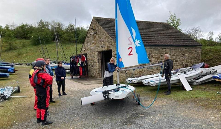 Dinghy training course on shore at Yorkshire Dales SC