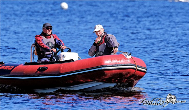 Two people in a powerboat at Yorkshire Dales SC 