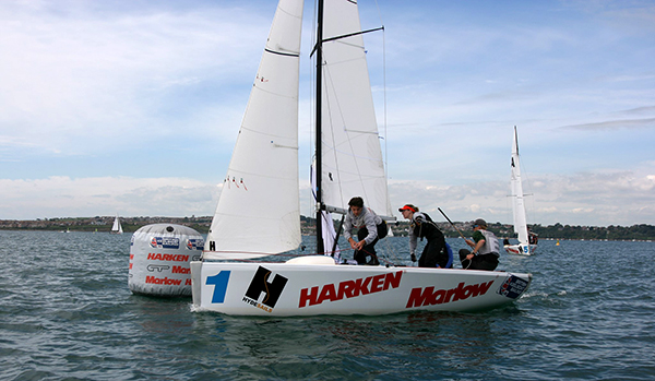 Hyde Sails Under 19 Match Racing championship boats on the water