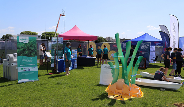 Green Blue stand at SailGP Plymouth July 2021