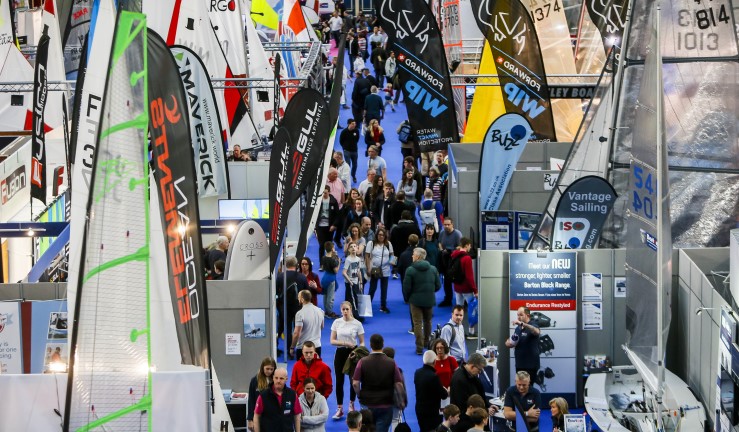 Exhibition hall at the RYA Dinghy Show
