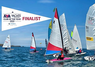 Boats Racing with the Finalist pennant for Club of the Year 2021