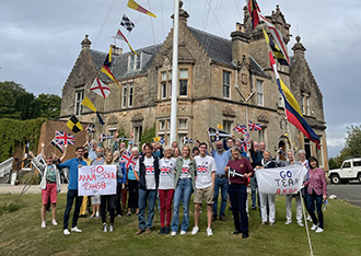 Family and supporters gather at The RNCYC event for the Olympic Medal Races