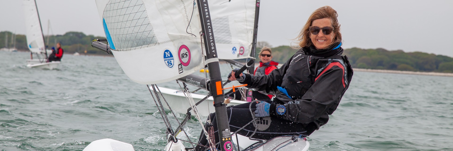 Women on the water sailing session