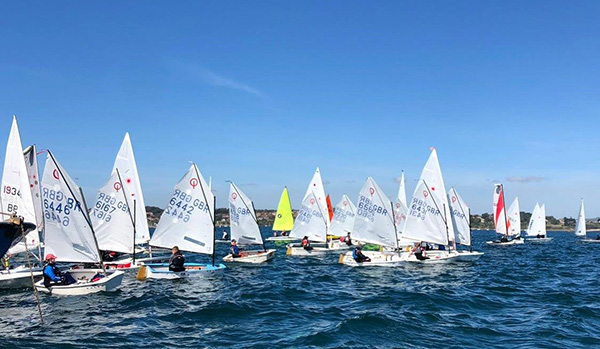 Dinghies racing at Bart's Bash event