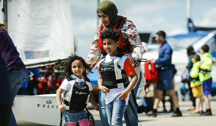 Family at open day