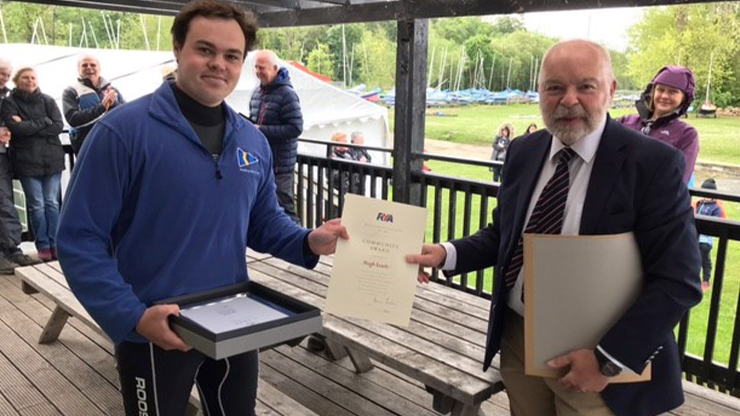 Hugh receives an award 