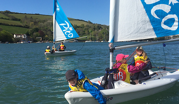 OB sailors in dinghy