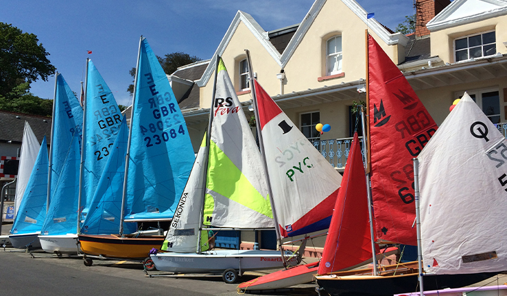 Dinghies at clubhouse