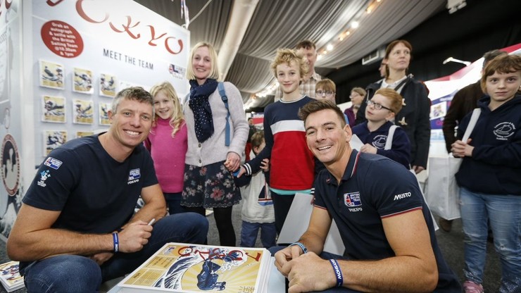 Sailors and visitors in sailors corner