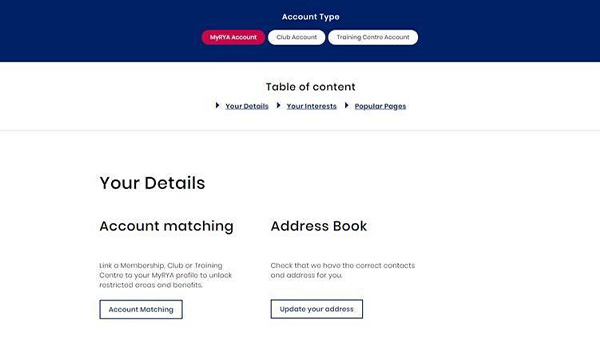 Website message for clubs