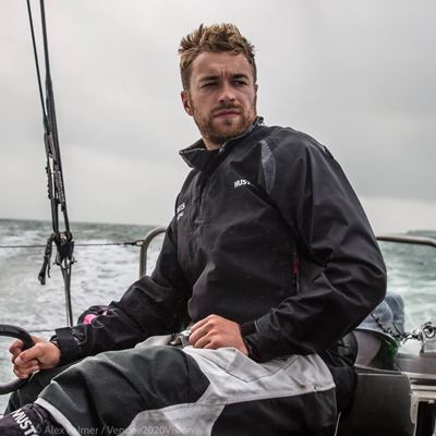 A man sailing on the water