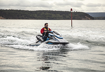 A man on a Personal Watercraft