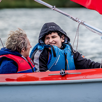 sail away on your dinghy with your family