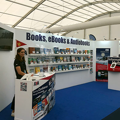 display of books which you can buy with training conference discount