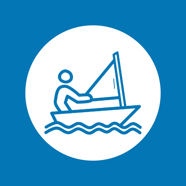 Person sailing icon