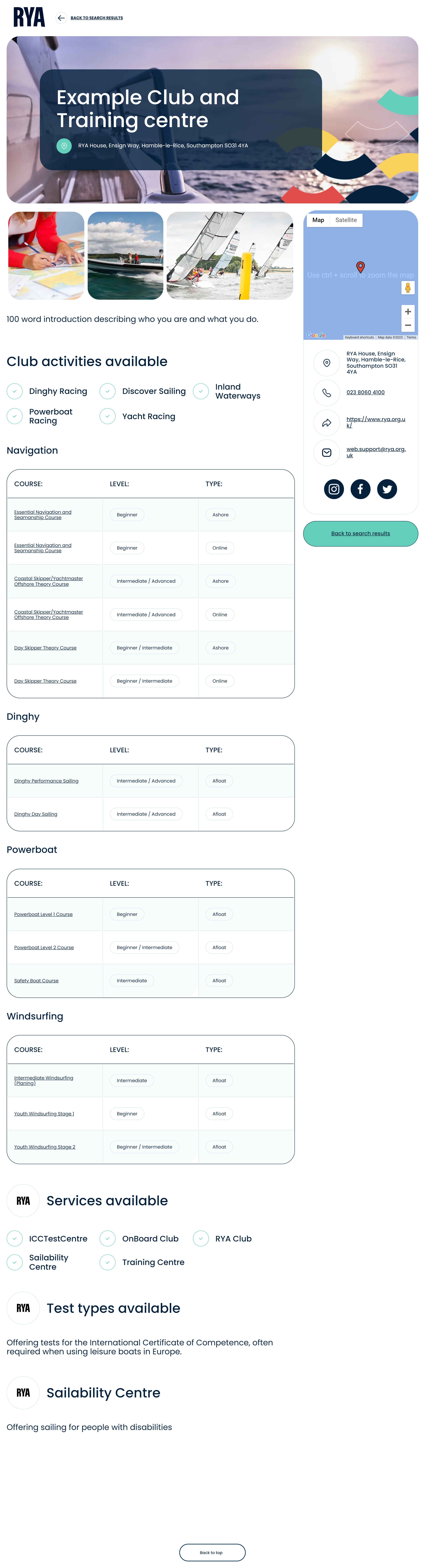 example of a club profile