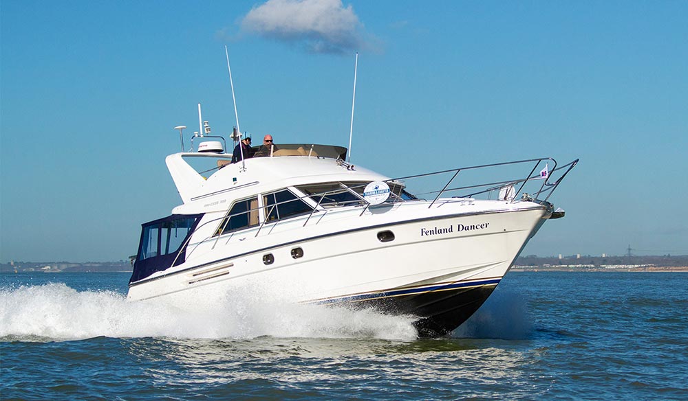 Wide shot of fenland dancer on the water