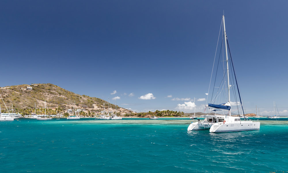 yacht sailing on holiday