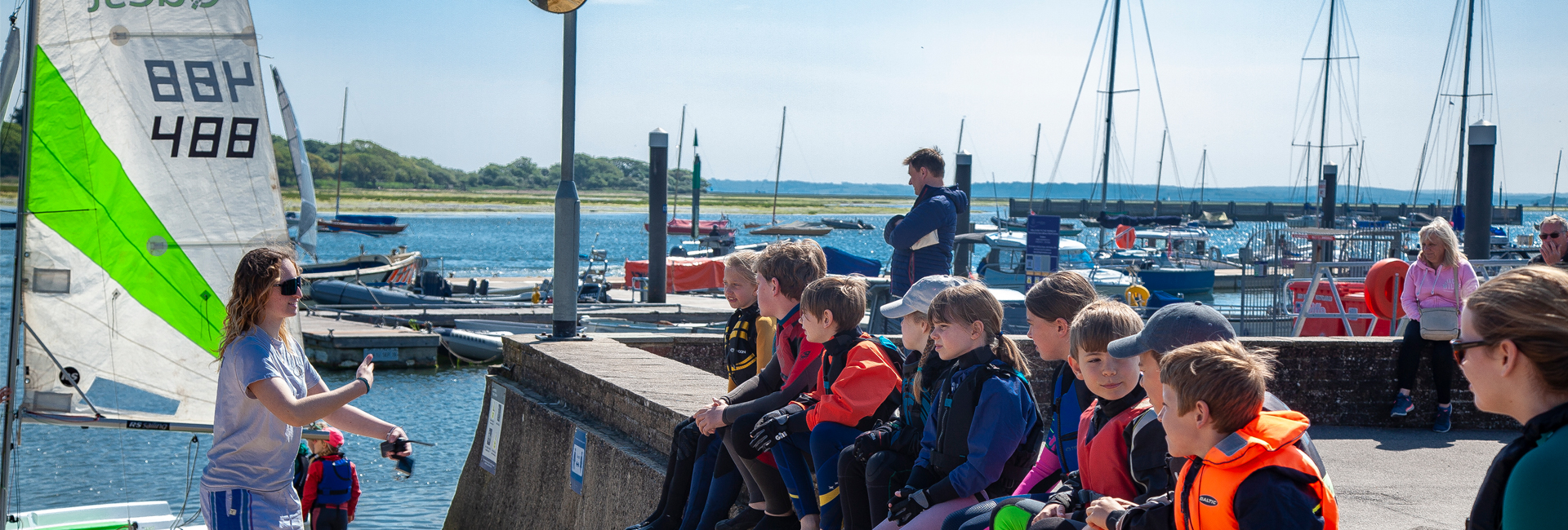 Children listening to an instructor