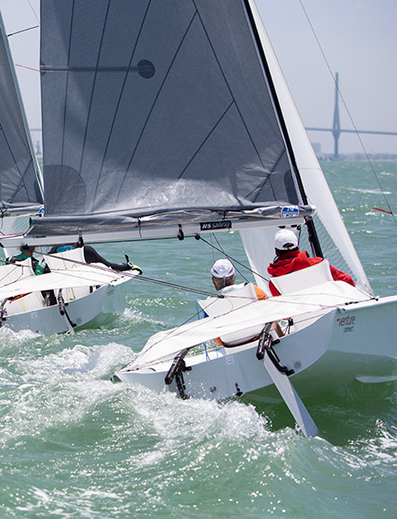 dynamic shot of sailing world championship 