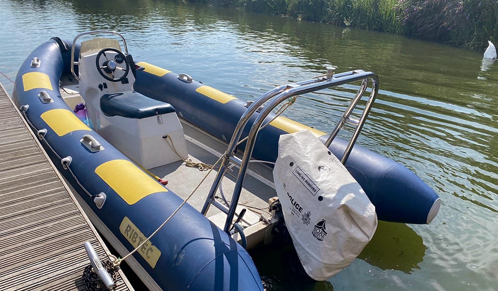 wide shot of rib a with security measure in place