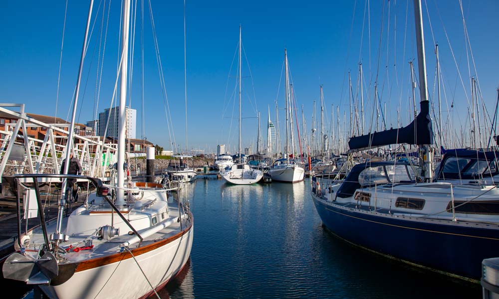 Boats in the doc, Portsmouth harbour