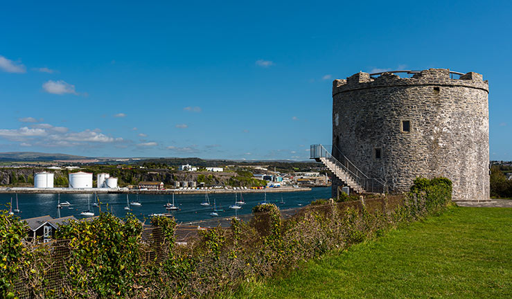 View of Mount Batten Tower in Plymouth in Devon in England in Europe