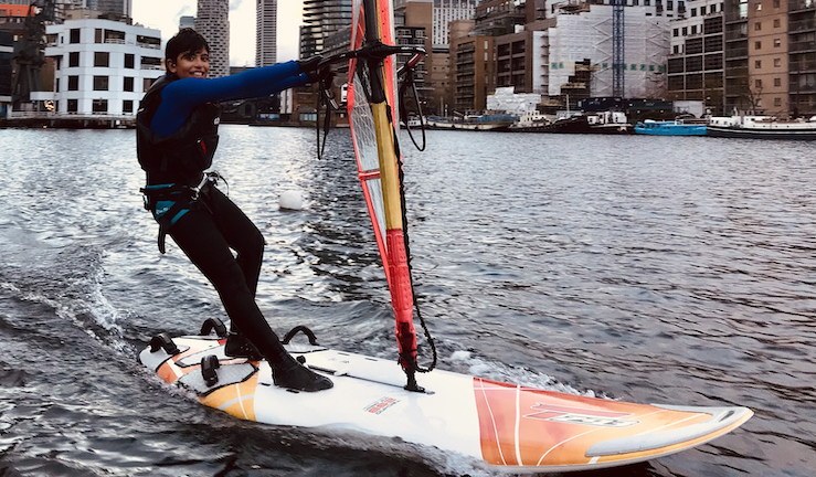 Aarian Rexha windsurfing at DSWC 739x432