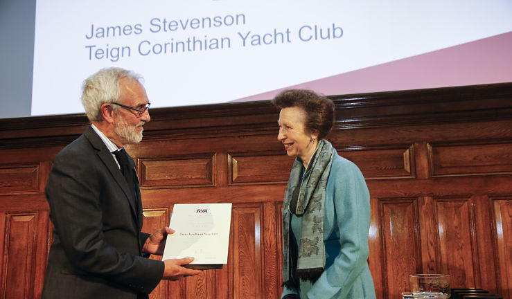James Stevenson receives his award from HRH The Princess Royal