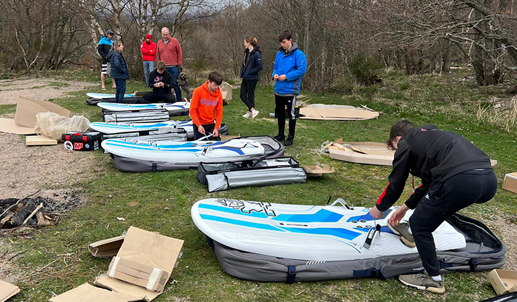 Islay Watson of the British Sailing Team returns to her club at Loch Insh to provide some coaching on IQFoil windsurfers gifted through RYA Scotland to Scottish Windsurfing clubs.