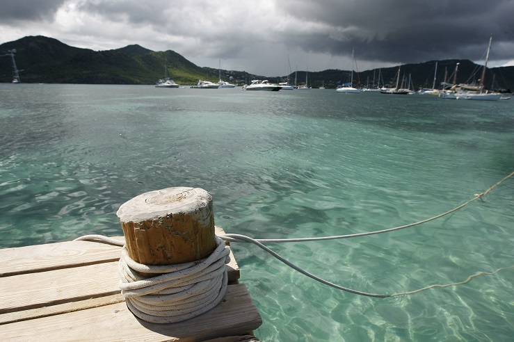 Landscape of a port abroad