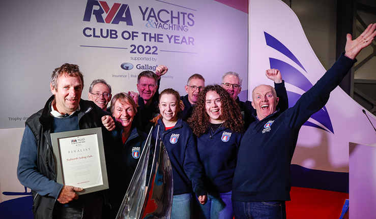 Club of the year winners Budworth Sailing Club 2022, RYA Dinghy and Watersports Show