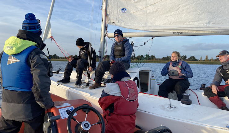 Keelboat training at Queen Mary SC