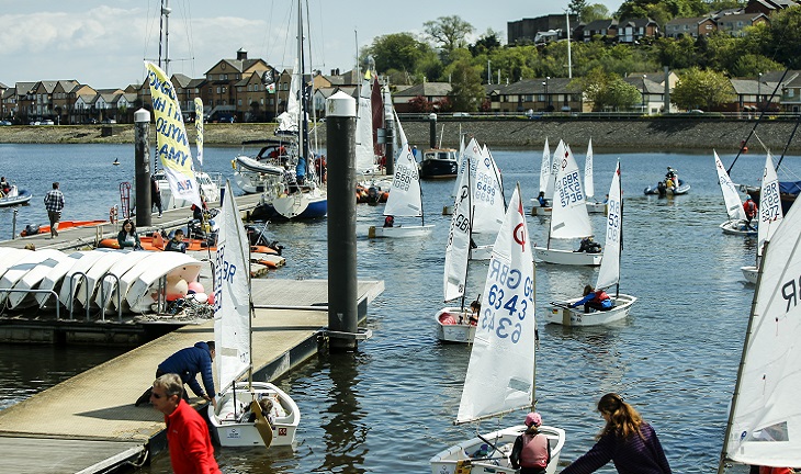 Landscape image of a push the boat out event