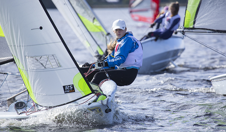 RYA Scotland Late Summer Championships .Loch Tummel 24/25th September 2022..Ellie and Georgia MacCalman, Feva Class...Image Credit Marc Turner