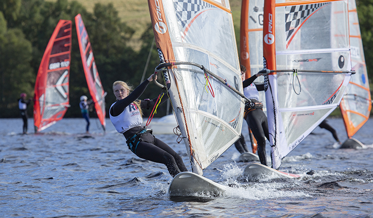 RYA Scotland Late Summer Championships .Loch Tummel 24/25th September 2022..Techno 7.8 - Rhona Hopley..Image Credit Marc Turner