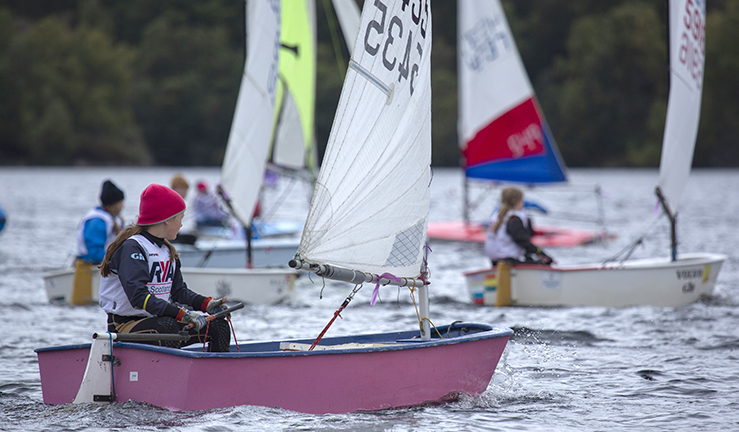 RYA Scotland Late Summer Championships .Loch Tummel 24/25th September 2022..Lissie Barron - Optimist Regatta Fleet..Image Credit Marc Turner