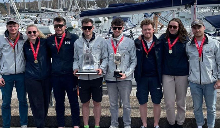 Strathclyde University Sailing team winning the BUCS Yachting Champs in Hamble. 