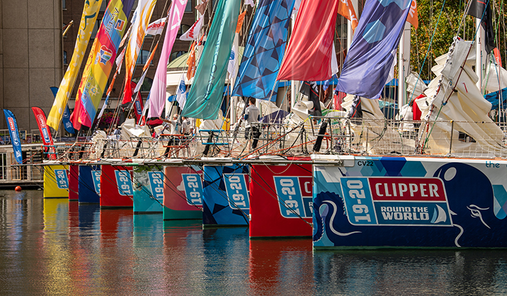 Clipper Round The World Race images ahead of the race stopping in Scotland for the first time. 