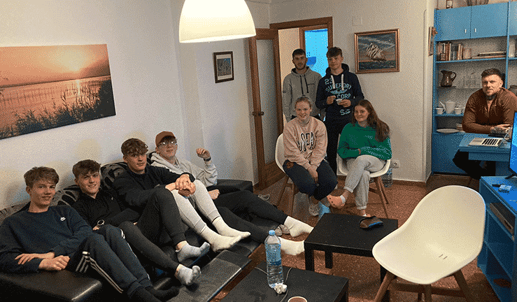 NI sailors Tom Coulter, Zoe Whitford, Charlotte Eadie, Josh McGregor, Lewis Thompson, Daniel Palmer and Bobby Driscoll along with coach Chris Penney 