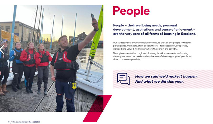 Excepts from the RYA Scotland Impact Report Year 1 People, Places and Communities