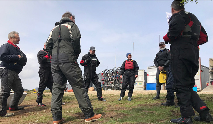 Group of coaches/instructors on shore for CPD day.